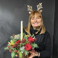 Rudolph Candle Arrangement 