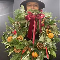 Festive fruit wreath