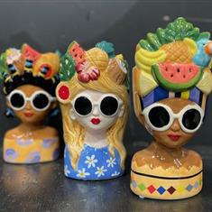 Fruit head vases