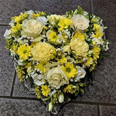 Lemon and white petite heart